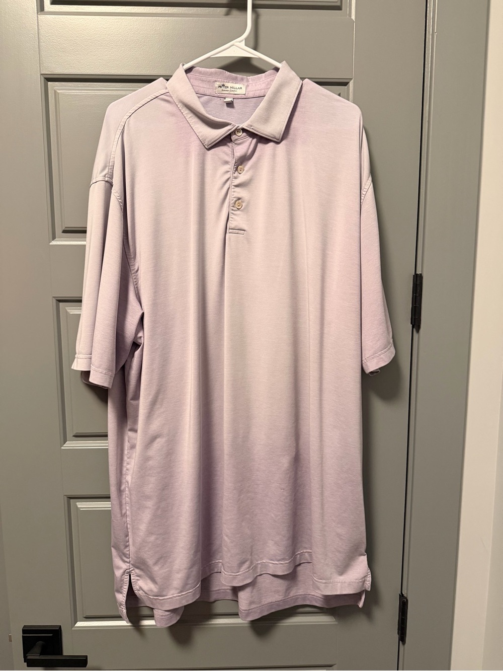 Peter Millar Men's Summer Comfort Polo Shirt Light Lavender XXL